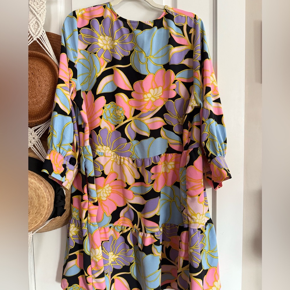Who What Wear Multicolor Floral Dress - Picture 2 of 6